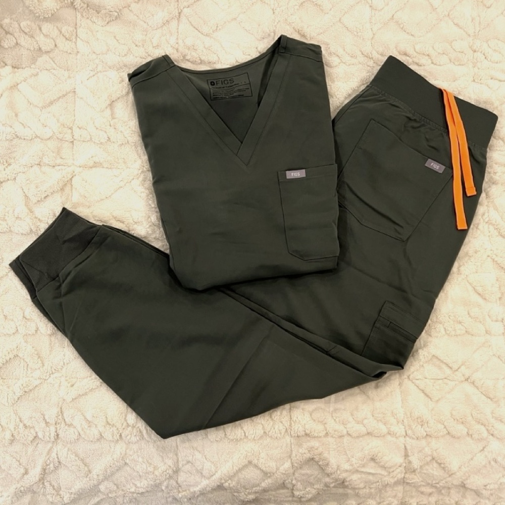 Figs Zamora Jogger Scrub Pants - Large, Moss